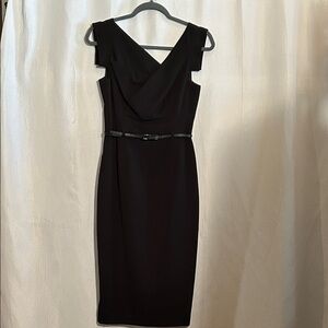 Elegant Jackie O - Black Halo Dress